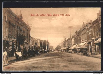 AK Charles City, IA, Main Street, looking North