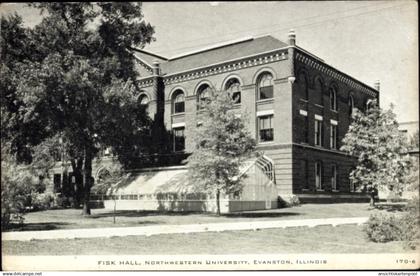 CPA Evanston Illinois USA, Fisk Hall, Northwestern University, Außenansicht