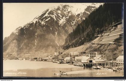 AK Juneau, AK, Ortsansicht mit Wasserflugzeug