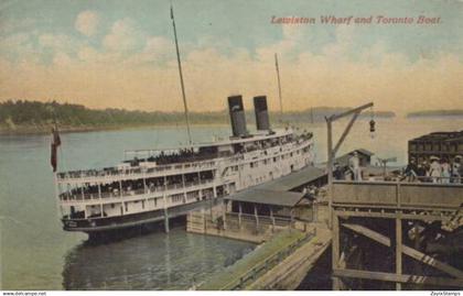 ZAYIX Great Lakes Steamer Lewiston Wharf and Toronto Boat Divided Back Posted