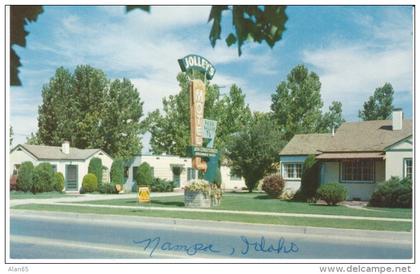 Nampa ID Idaho, Jolley's Sunset Motel, Lodging, c1950s Vintage Postcard