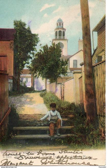 etats unis. stone alley and south tower, nantucket