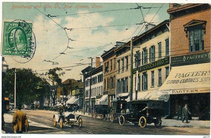 NEW HAVEN - Broadway and Elm St.