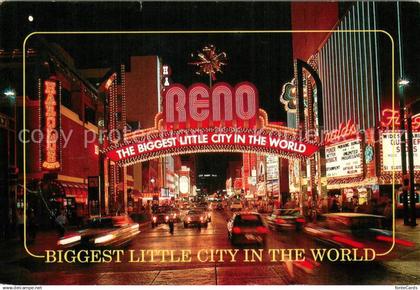 73716899 Reno Nevada Reno Arch downtown Biggest little city in the world at nigh