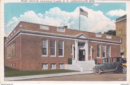 NEW YORK - Saranac Lake - Post Office - Adirondack Mts. 1937