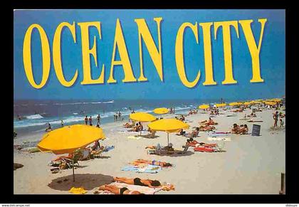 Etats Unis - Ocean City - Sunbathers and umbreltas dot the beach - Plages - Carte Neuve - CPM - Voir Scans Recto-Verso