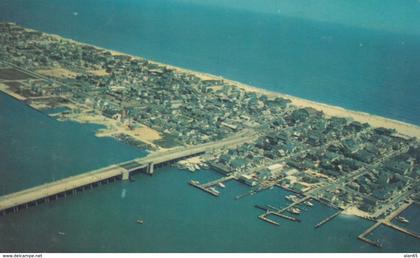 Ocean City Maryland, Aerial View of Town, c1950s/60s Vintage Postcard