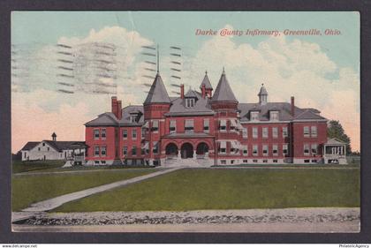 Postcard, United States, Greenville OH, Darke County Infirmary