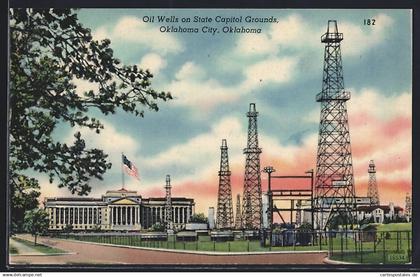 AK Oklahoma City, OK, Oil Wells on State Capitol Grounds