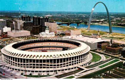 73881136 St Louis Missouri MO USA Civic Center and Gateway Arch Aerial View