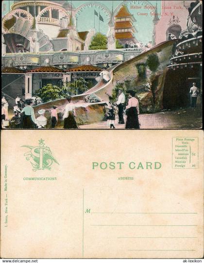 Postcard Brooklyn Coney Island Helter Skelter Luna Park 1911