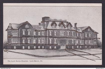 Postcard, United States, Lock Haven PA, The Lock Haven Hospital