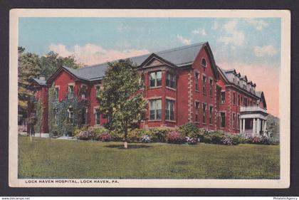 Postcard, United States, Lock Haven PA, The Lock Haven Hospital