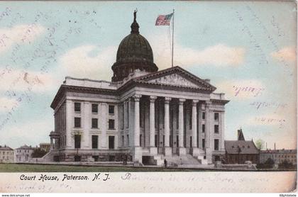 USA 1906 CARTE POSTALE DE PATERSON  COURT HOUSE