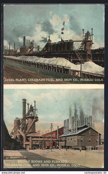 AK Pueblo, CO, Steel Plant, Colorado Fuel and Iron Co., Engine Rooms and Furnace