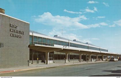 Reno Nevada, Reno Municipal Airport Terminal Building, c1960s Vintage Postcard