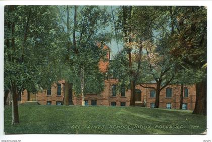 CPA Voyagé 1914 - SIOUX FALLS All Saints School ( école )