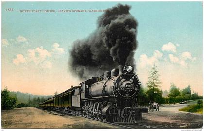 NORTH COAST LIMITED , LEAVING SPOKANE , WASHINGTON .