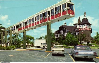 PC US, MONORAIL STATION, BUSCH GARDENS, TAMPA, FL, MODERN Postcard (b52310)