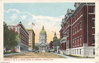 Etats-Unis - TOPEKA - Central Y.M.C.A. State House in Distance