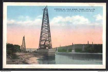 AK Tulsa, OK, Cushing Oil Field Scene