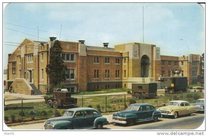 Wilmington DE Delaware, Delaware National Guard Building, Autos, c1950s Vintage Postcard