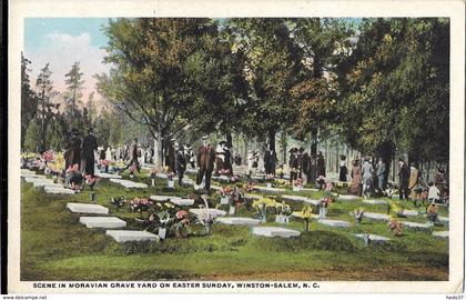 Scene in Moravian Grave yard on Easter Sunday, Winston-Salem