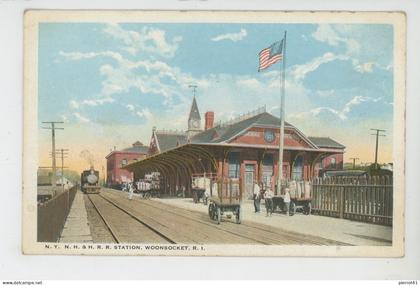 U.S.A. - RHODE ISLAND - WOONSOCKET - N.Y. N.H. & H.R.R. Station