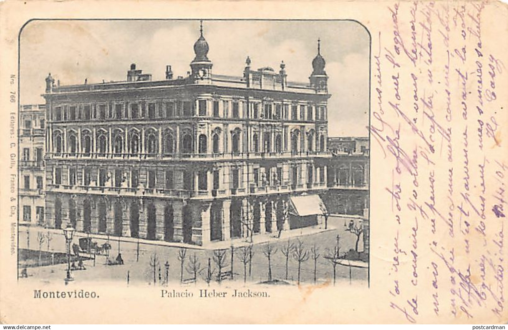 Uruguay - MONTEVIDEO - Palacio Heber Jackson - Ed. C. Galli 766