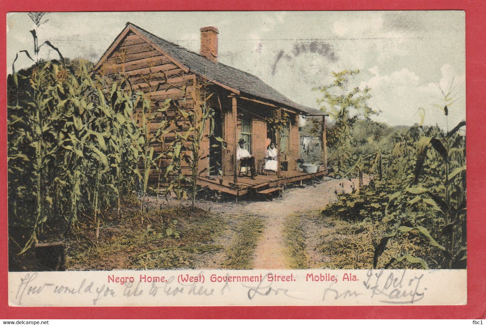 USA: Alabama - Mobile - Negro home, Gouvernement street ( Mobile rue du gouvernement )