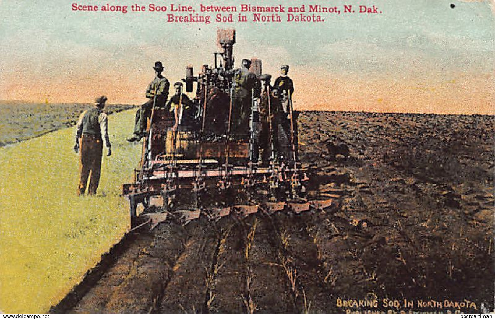 Usa - Breaking Sod in North Dakota - Scene along the Soo Line between Bismarck and Minot