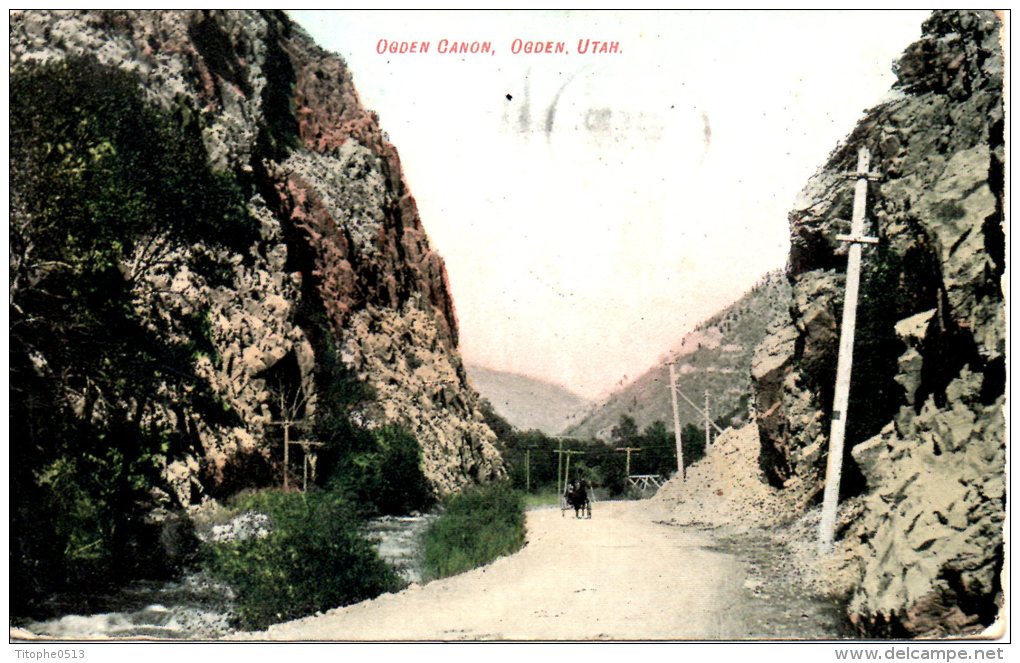 USA. Carte postale ayant circulé en 1909. Ogden Canon.