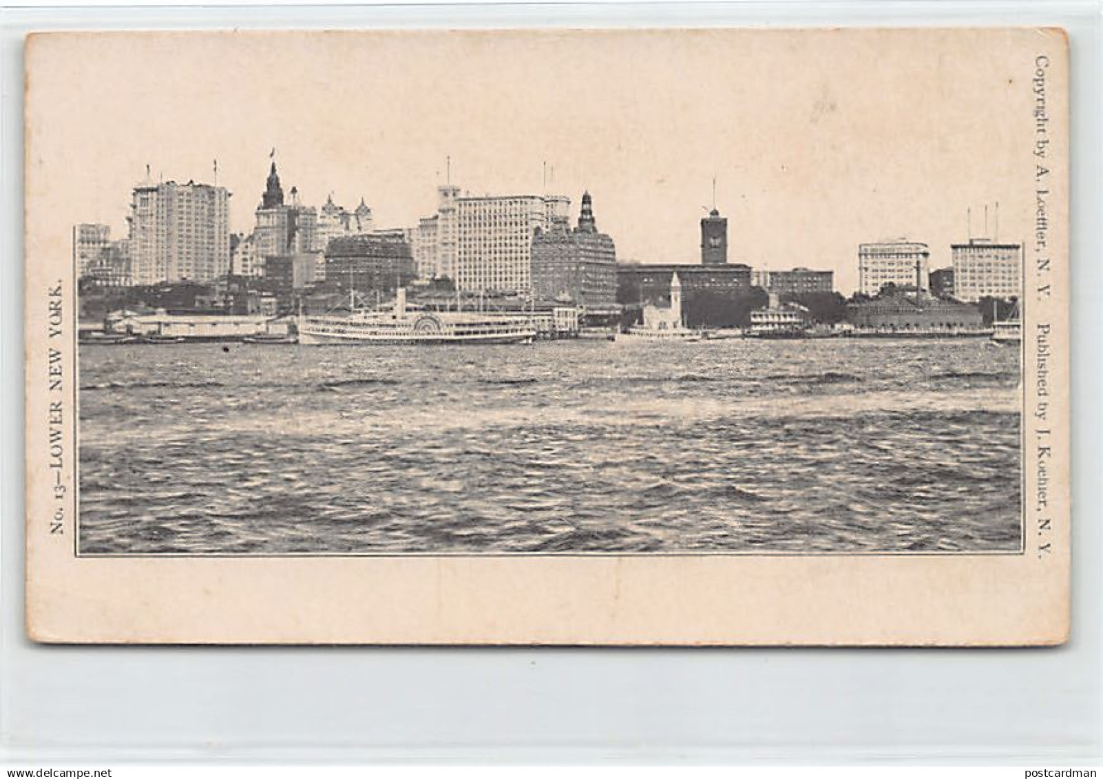 Usa - NEW YORK CITY - Lower New York - PRIVATE MAILING CARD - Publ. A. Loeffler 13