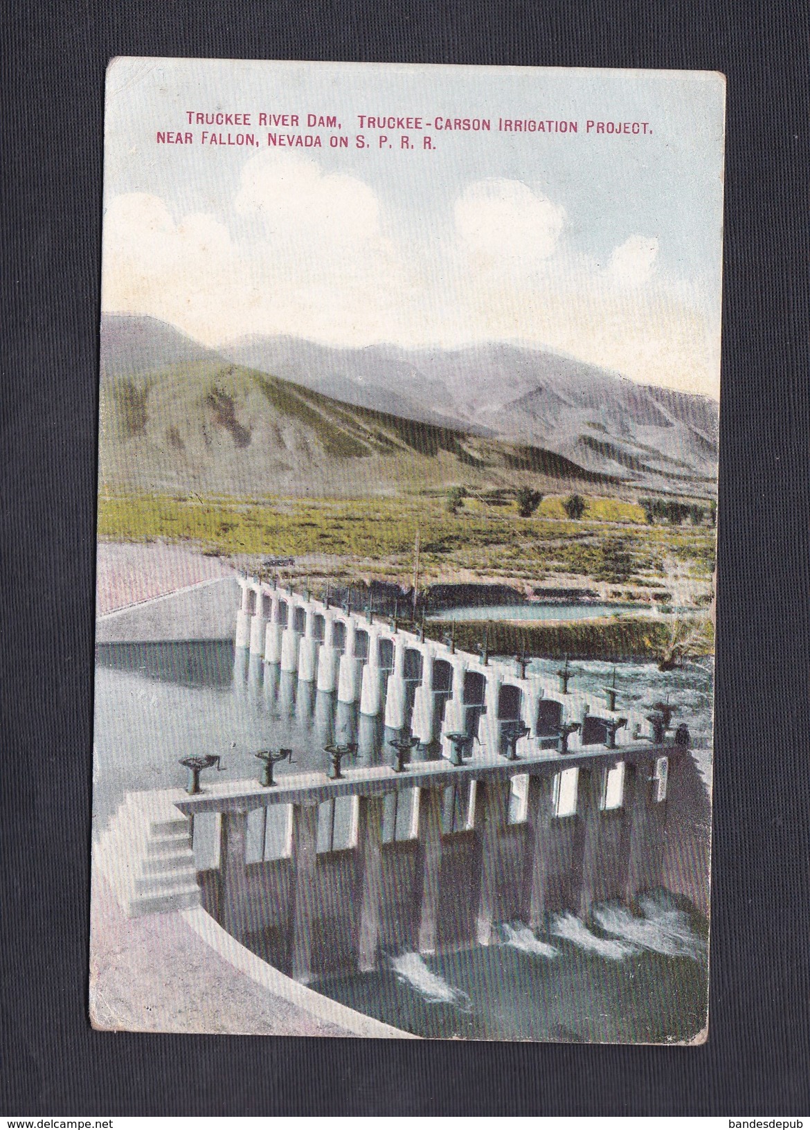 USA NV Truckee River Dam - Truckee Carson Irrigation Project - Near Fallon Nevada on S.P.R.R. ( barrage )