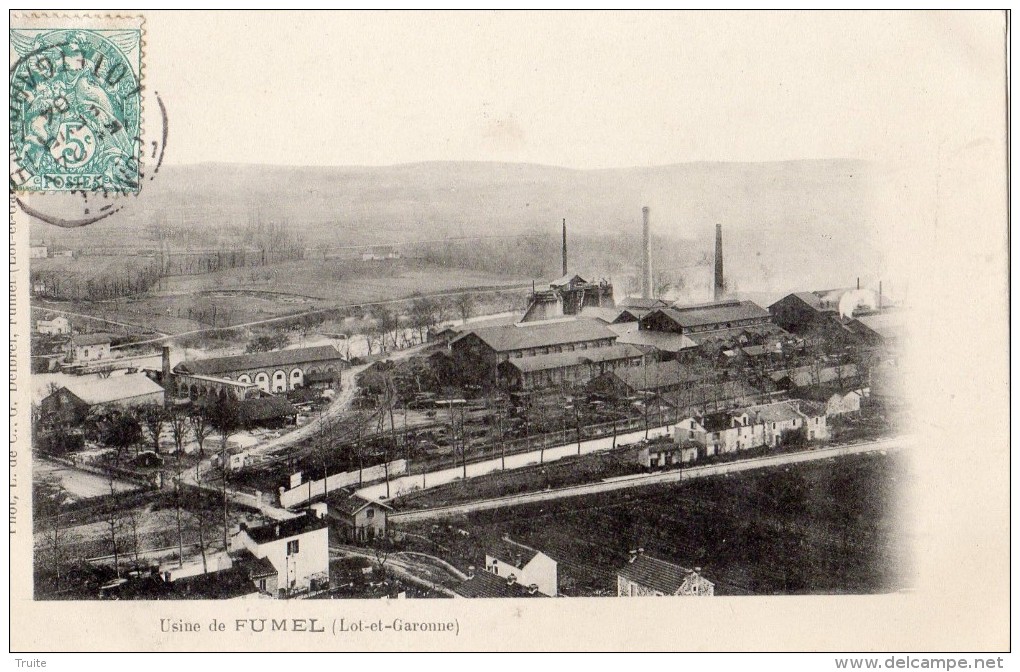 USINE DE FUMEL   (CARTE PRECURSEUR)