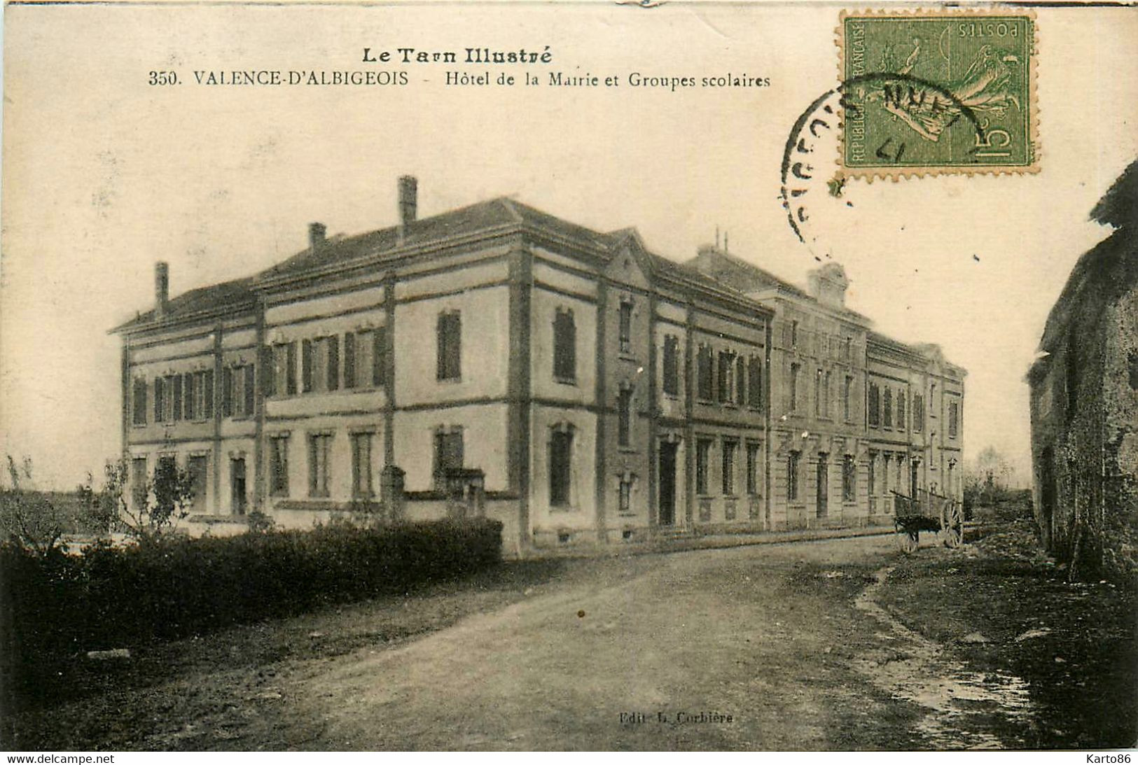 valence d'albigeois * route * hôtel de la mairie et groupes scolaires * écoles