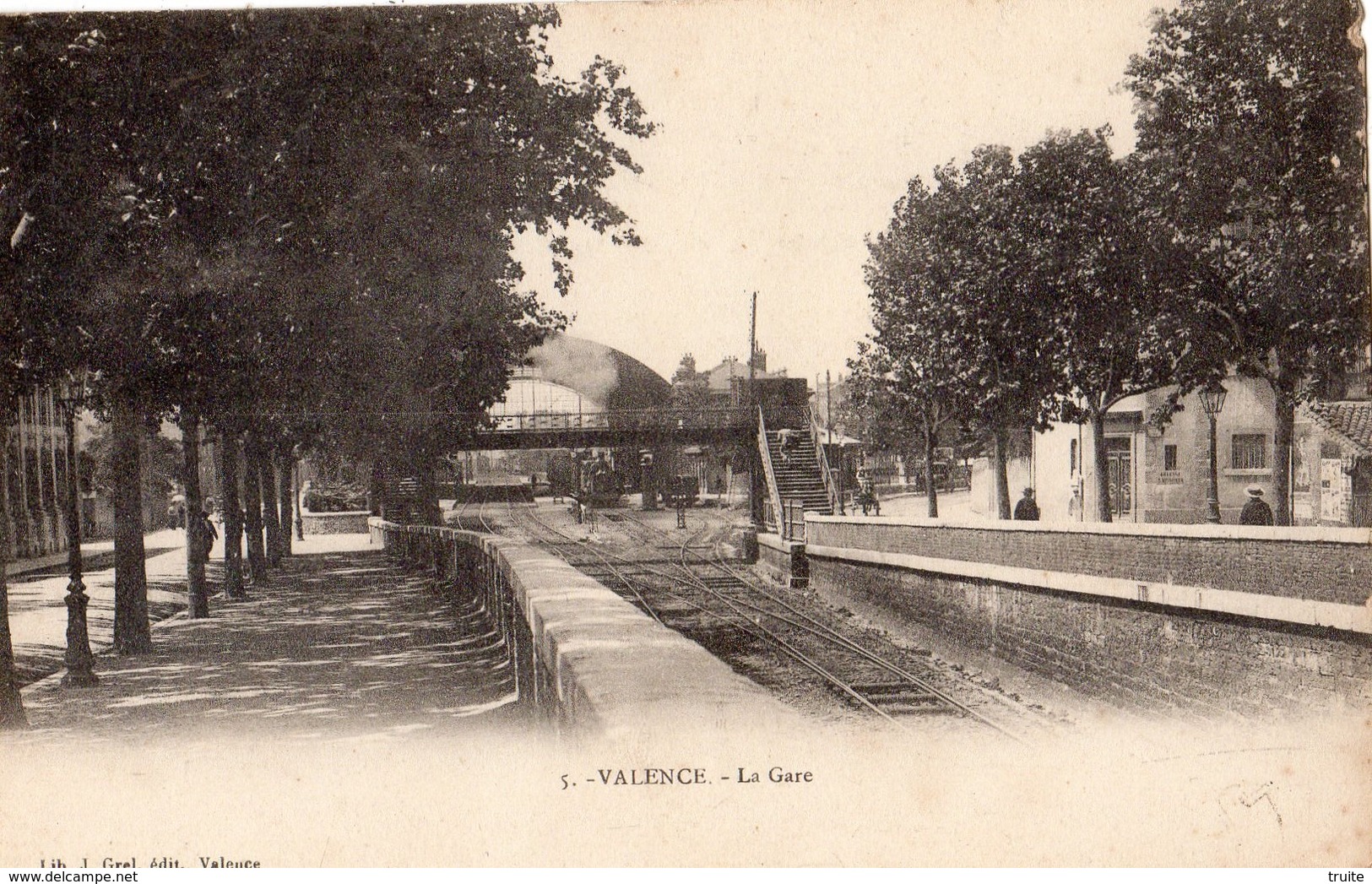 VALENCE LA GARE (TRAIN EN GARE) CARTE PRECURSEUR