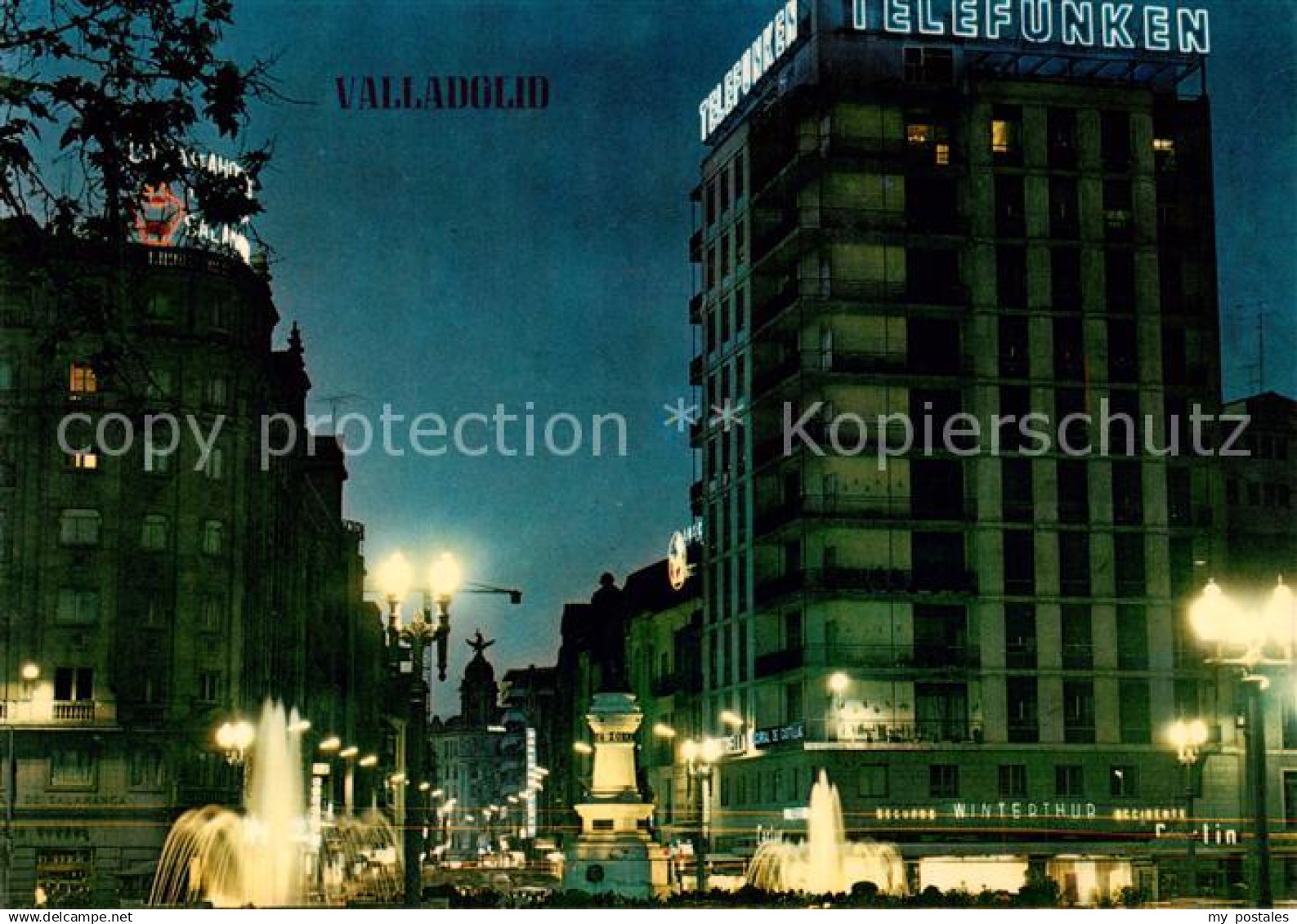 Valladolid Plaza Zorrilla Nocturna