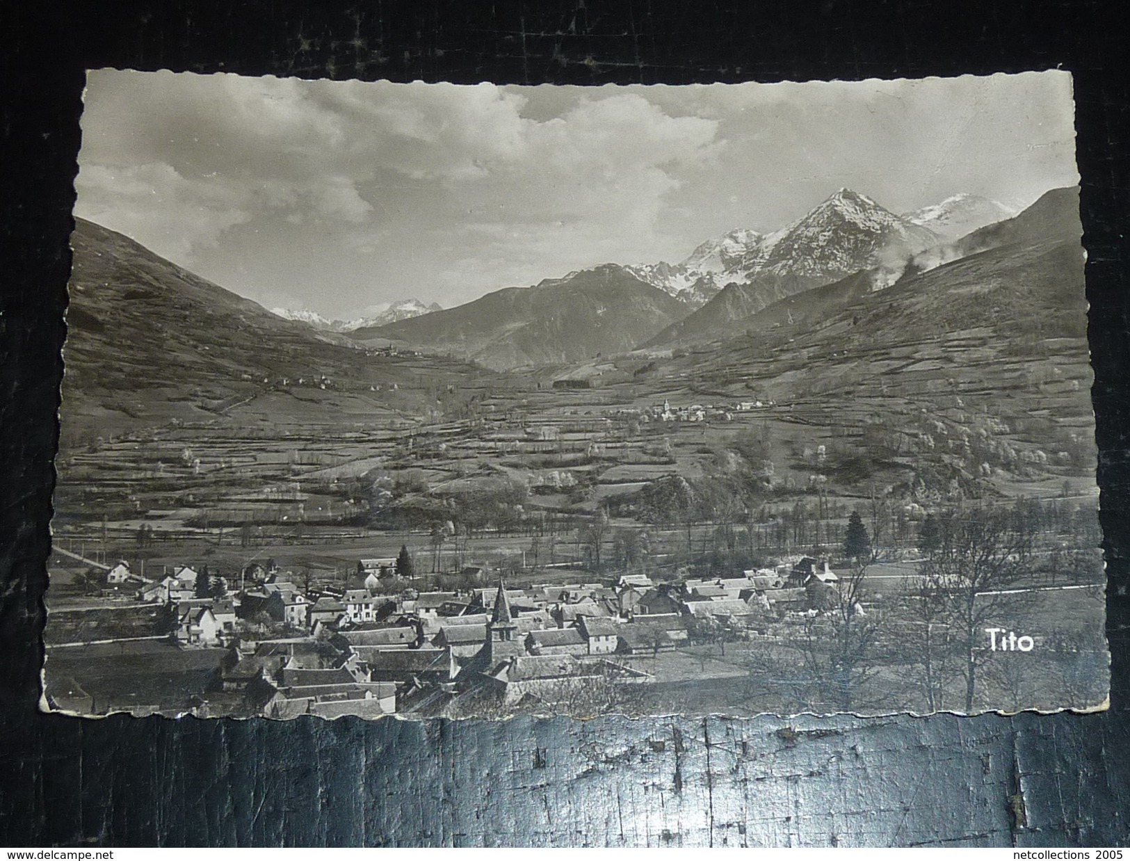 VALLEE D'AURE - VUE GENERALE DE VIELLE AURE, PIC D'ESTOS - 65 HAUTES PYRENEES (Y)