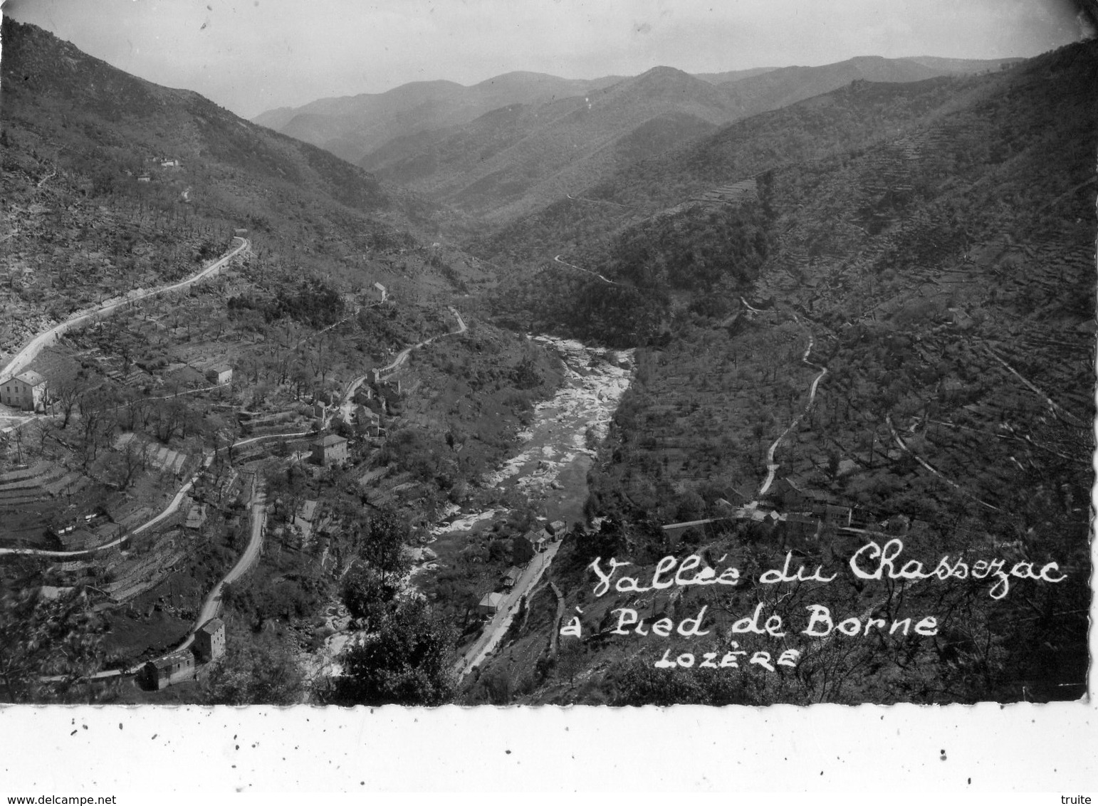 VALLEE DU CHASSEZAC A PIED-DE-BORNE CARTE PHOTO