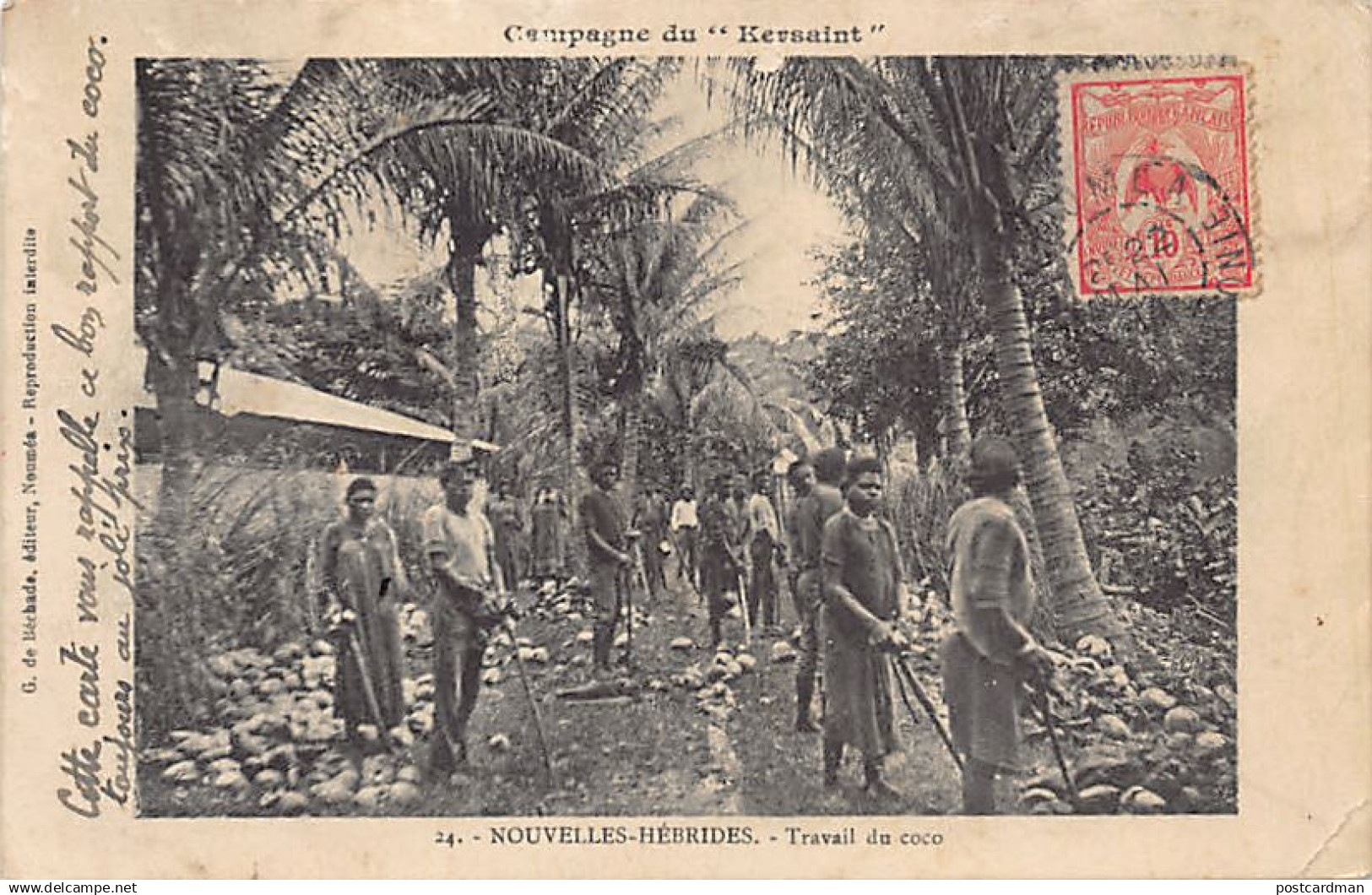 Vanuatu - New Hebrides - Copra work - Publ. Campagne du Kersaint - G. de Bachade 24