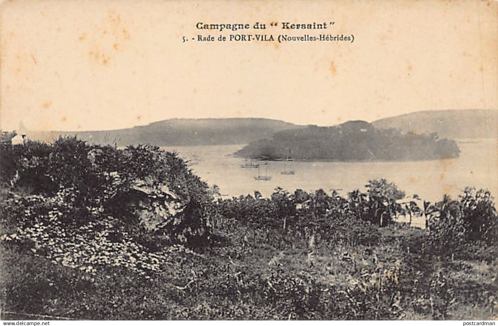 Vanuatu - New Hebrides - PORT VILA - The natural harbour - Publ. Campagne du Kersaint - G. de Bachade 5