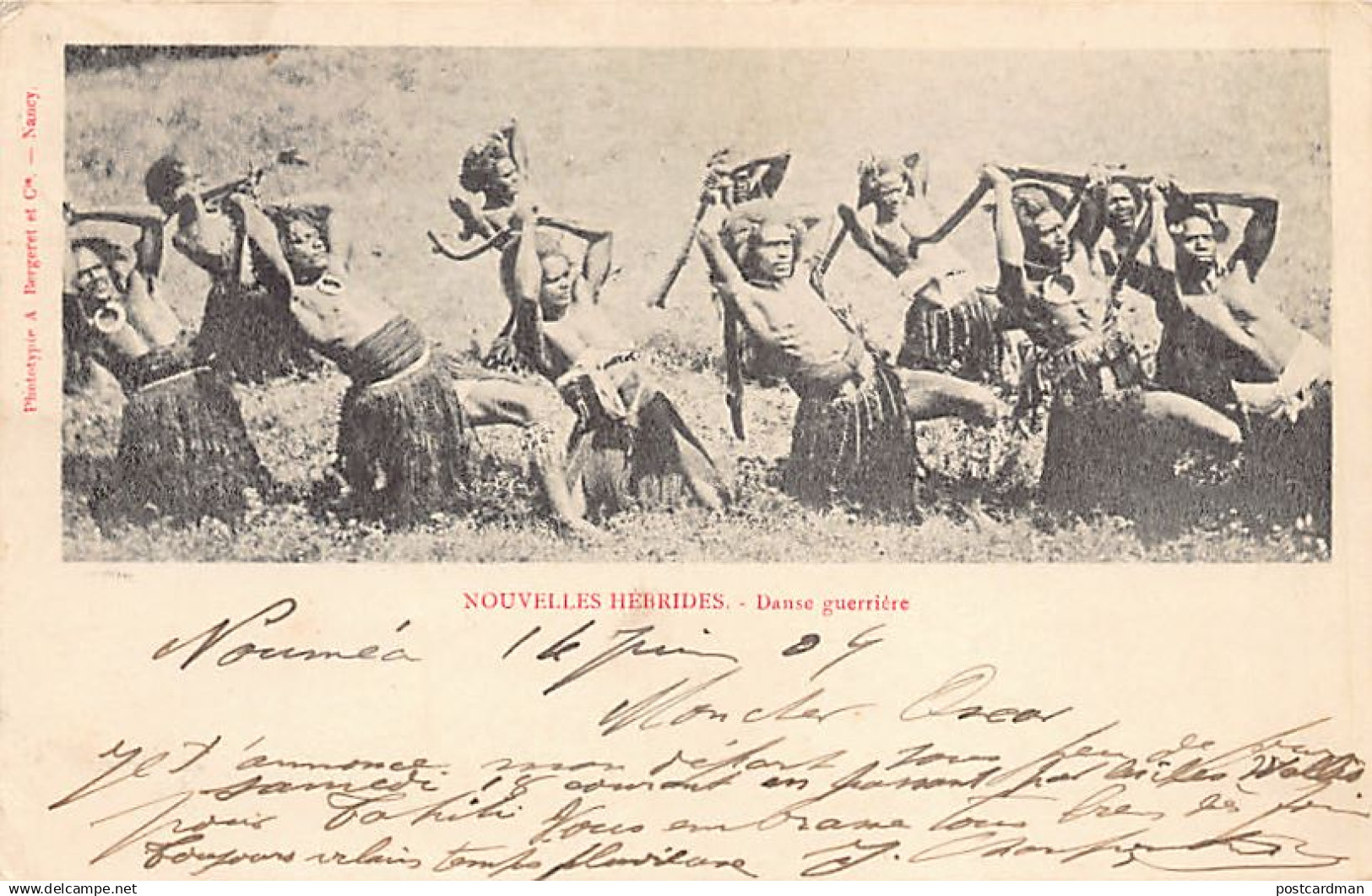 Vanuatu - New Hebrides - War dance - Publ. A. Bergeret