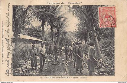 Vanuatu - New Hebrides - Copra work - Publ. Campagne du Kersaint - G. de Bachade 24