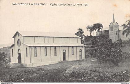 Vanuatu - New Hebrides - PORT VILA - Catholic church - Publ. Barrau