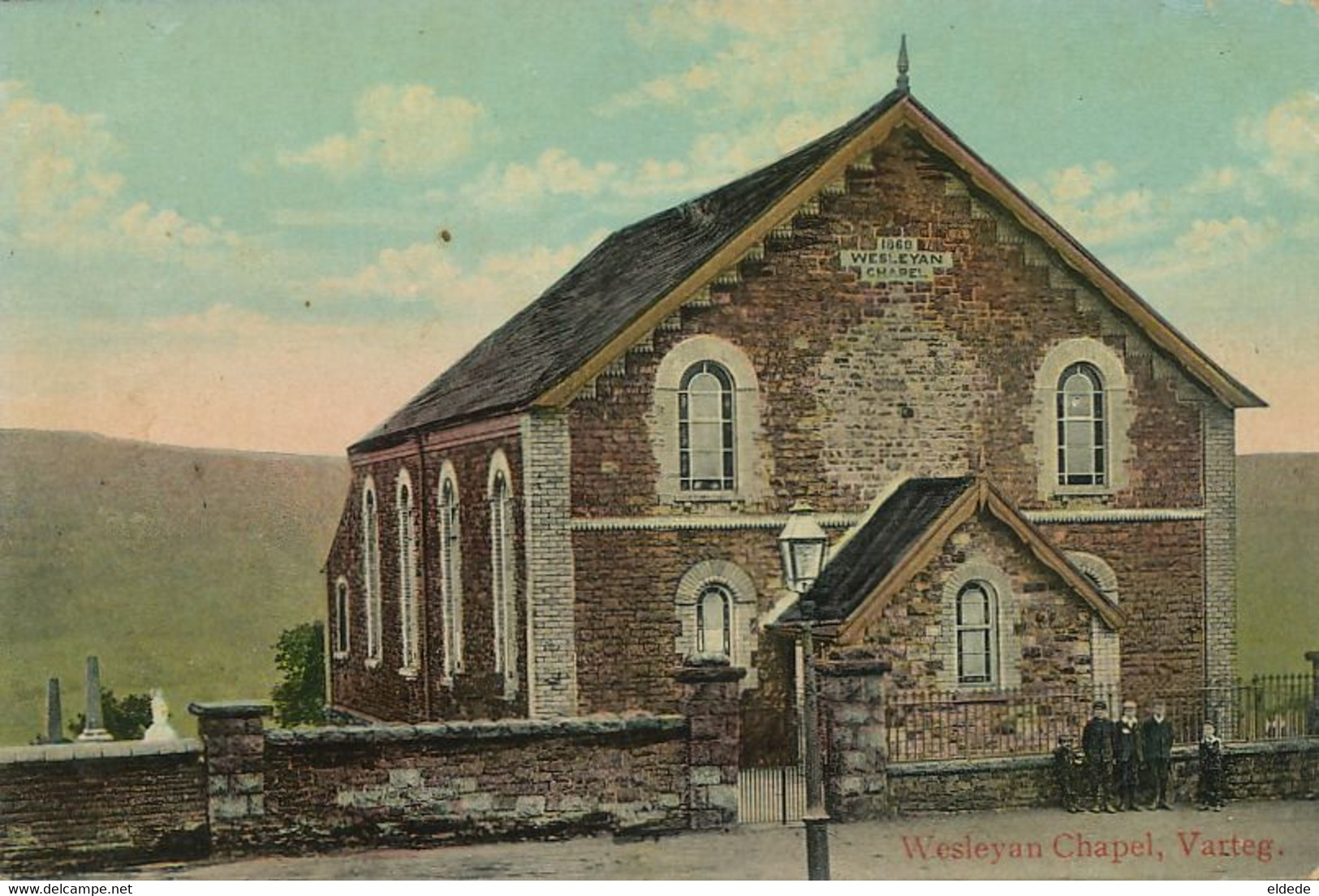 Varteg Torfaen Wesleyan Chapel  Hand colored used from St Nicolas Belgium