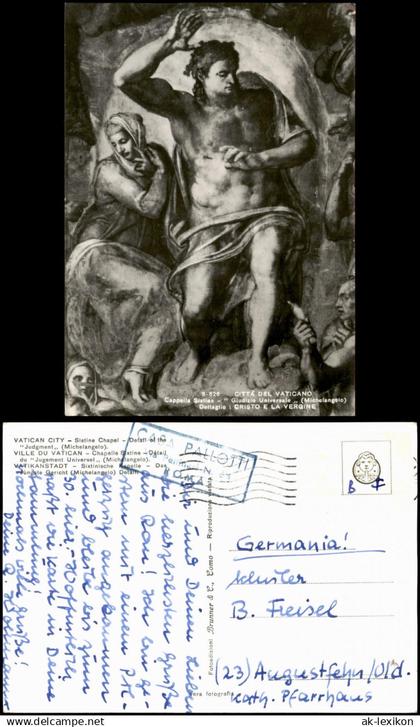 Vatikanstadt Rom Citta del Vaticano Cappella Sistina (Kunst Michelangelo) 1960