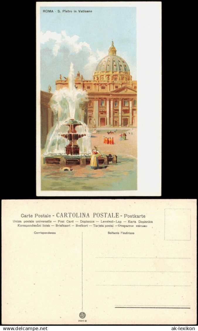 Vatikanstadt Rom ROMA S. Pietro in Vaticano (Künstlerkarte) 1910