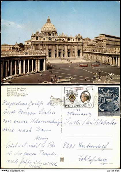 Postcard Vatikanstadt Rom Basilica di San Pietro Peterskirche 1979