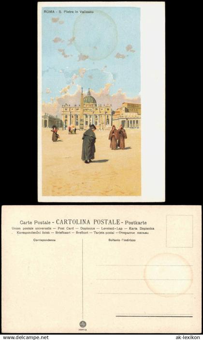 Postcard Vatikanstadt Rom Künstlerkarte S. Pietro in Vaticano 1910